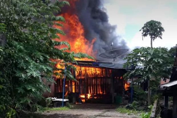 Lupa Matikan Kompor, Rumah Warga Pringapus Semarang Ludes Terbakar