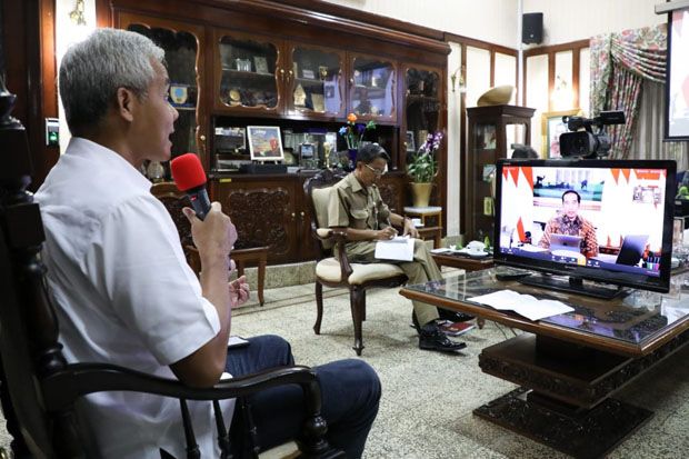 Video Conference dengan Jokowi, Ganjar: Jateng Sudah Realokasi Anggaran