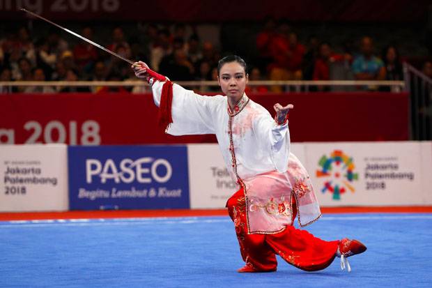 Lewat Lindswell Kwok, Wushu Sumbang Medali Emas Kedua Indonesia
