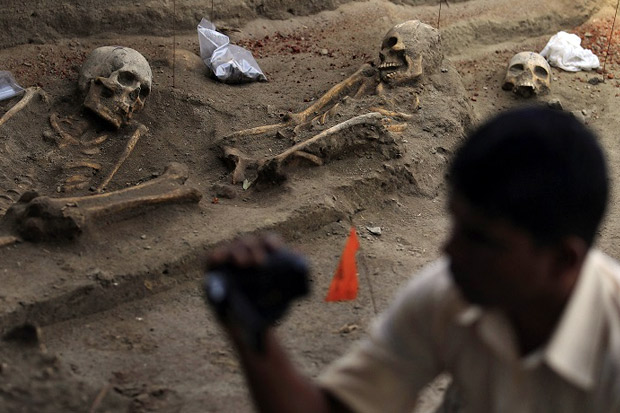 100 Kerangka Manusia Ditemukan di Kuburan Massal Sri Lanka