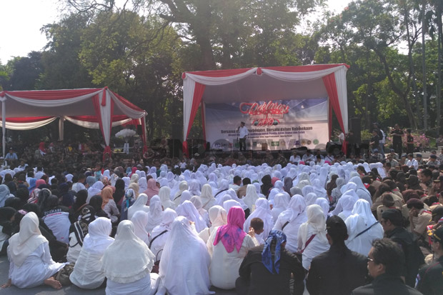 Seruan Pemilu Damai Menggelora dari Tugu Proklamasi Jakarta