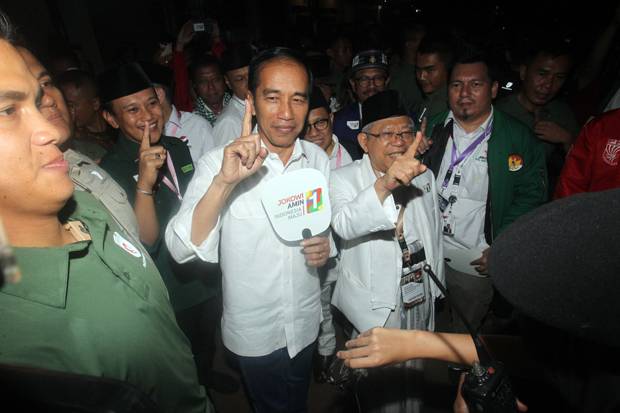 Pasangan Jokowi-Maruf Amin, Optimis dengan Nomor Urut Satu