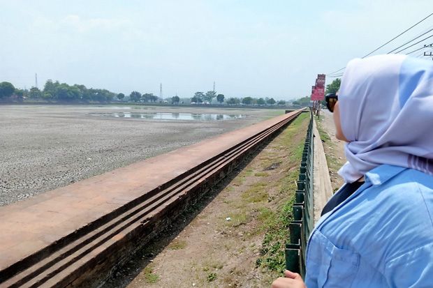 Menyedihkan, Situs Kolam Segaran di Mojokerto Mengering