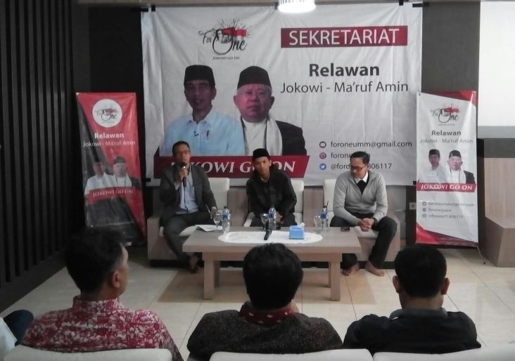 Komunitas For One Dukung Jokowi-Maruf Karena Prestasi