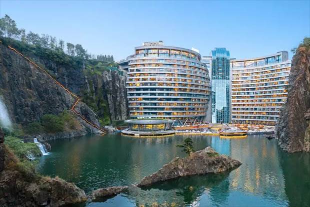 Ini Dia Hotel di China yang Dibangun Dibekas Area Pertambangan