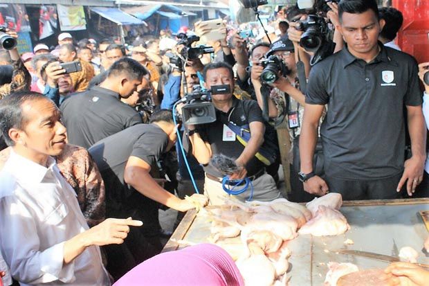 Blusukan ke Pasar Tradisional Tulungagung Jokowi Beri “Wejangan” Inflasi