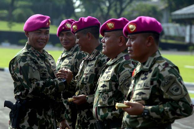 Dankormar Mayjen TNI (Mar) Suhartono Pimpin Sertijab Dua Pimpinan Marinir