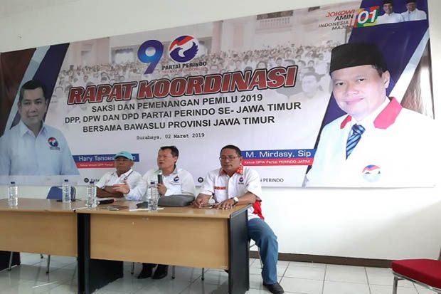 Perindo Jawa Timur Siapkan 130.000 Saksi Kawal Pemilu 2019