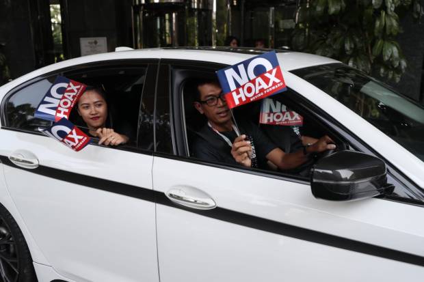 Jelang Ultah Ke-7, SINDOnews Keliling Ibu Kota Kampanye Anti Hoax