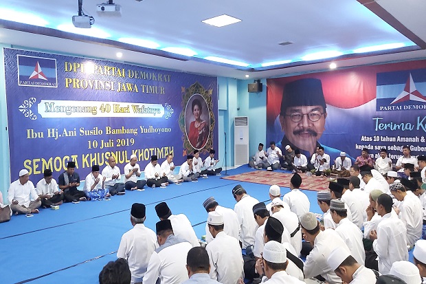 40 Hari Meninggalnya Ani Yudhoyono, DPD PD Jatim Gelar Tahlilan