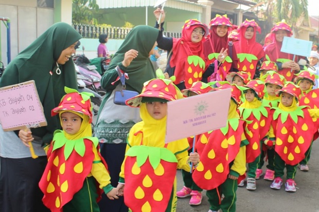 Lucunya Cara Anak TK Rayakan Milad Muhammadiyah