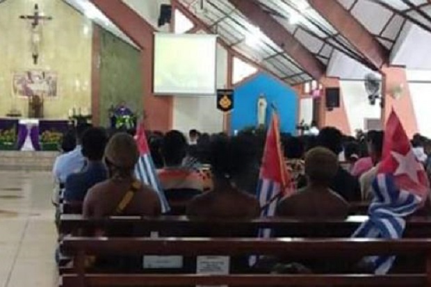 4 Mahasiswa Diamankan, Bawa Bendera Bintang Kejora di Gereja