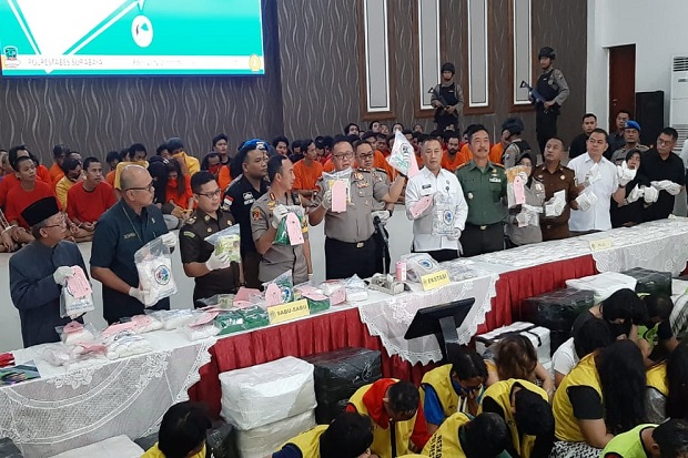 Polrestabes Surabaya Bongkar Pengedar Sabu Dari Aceh dan Malaysia