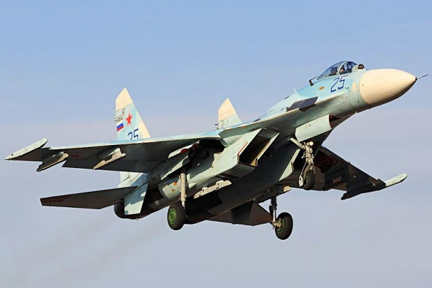 Pesawat Tempur Sukhoi SU-27 Rusia Jatuh di Laut Hitam