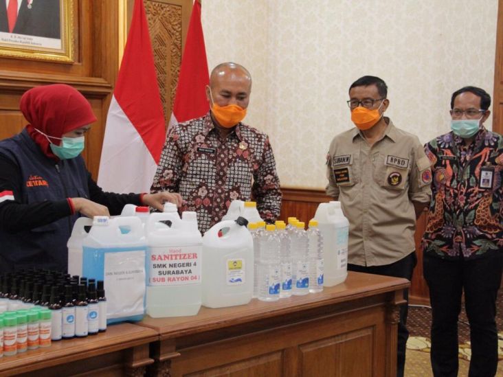 Pemprov Maksimalkan SMA dan SMK Produksi Hand Sanitizer Massal