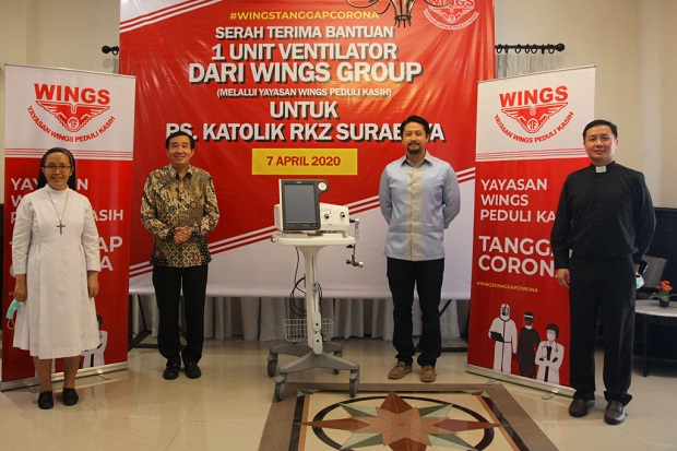 Wings Group Bantu RS RKZ Surabaya untuk Penanggulangan Covid-19