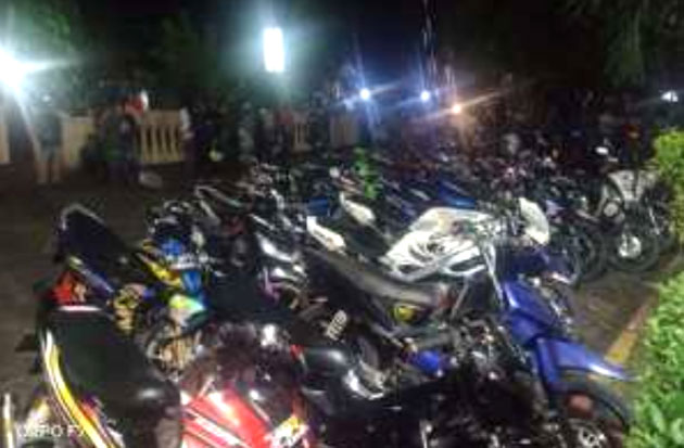 Razia Balap Liar, Polisi Maros Tilang dan Amankan 46 Sepeda Motor