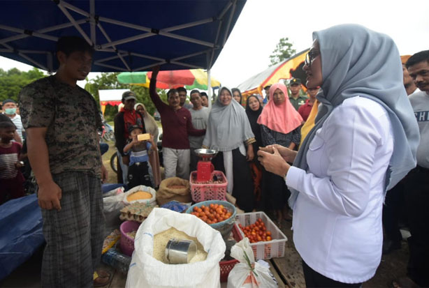 Bupati Indah Senang, Pasar Pongo Dibangun Gunakan Dana Desa