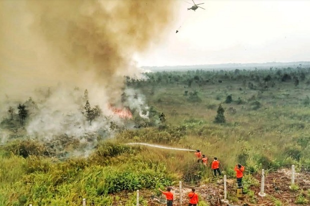 Puluhan Ribu Personel Satlinmas Siaga Bencana di Sumsel
