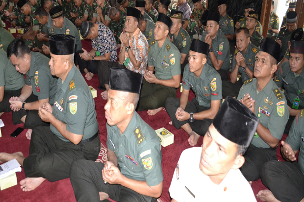 Jelang Hari Juang TNI AD, Kodam II/Sriwijaya Gelar Doa Bersama
