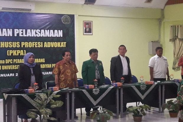 Peradi Palembang Gandeng FH UMP Selenggarakan Pendidikan Calon Advokat