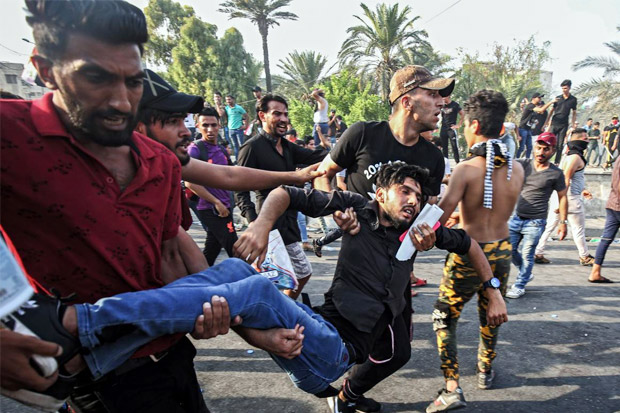 Polisi Irak Tembaki Demonstran 10 Tewas dan 200 Terluka