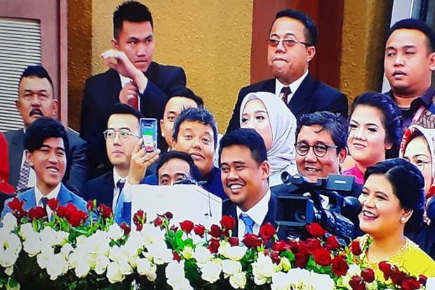 Ceria, Anak dan Mantu Saksikan Pelantikan Jokowi