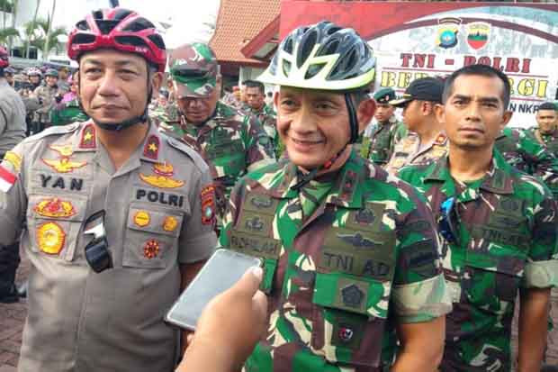 Pangdam I Bukit Barisan Goes Sepeda Bareng Ratusan Anak Buah di Bintan