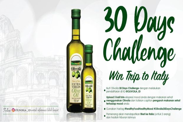 30 Days Challenge, Gaya Hidup Sehat dari Minyak Zaitun Italia