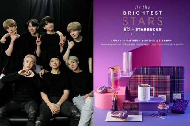 BTS dan Starbucks Korea Kolaborasi, ARMY Dapat Satu Lilin Ungu