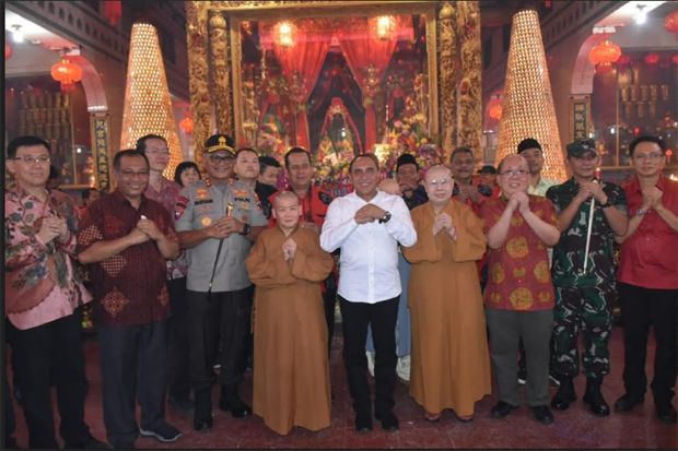 Perayaan Imlek Sumut Aman, Gubernur Sumut Patroli Bersama Kapolda