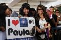 Juri X-Factor USA, Paula Abdul sapa penggemar saat tiba di Jakarta
