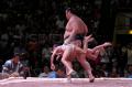 Olahraga tradisional Sumo Jepang, lucu dan menghibur
