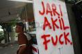 Aksi Vandalisme di Bandung hujat koruptor
