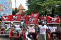Aksi Tukang Becak Dukung Jokowi-JK