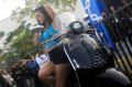 Model Cantik Cuci Motor dalam Jakarta Mods May Day