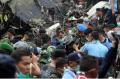 Evakuasi Korban Hercules Jatuh di Medan