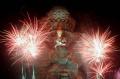 Pesta Kembang Api Sambut Pergantian Tahun di Patung GWK Bali